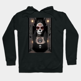 Celebrate Sugar Skull Art - Woman in Skull Makeup Hoodie